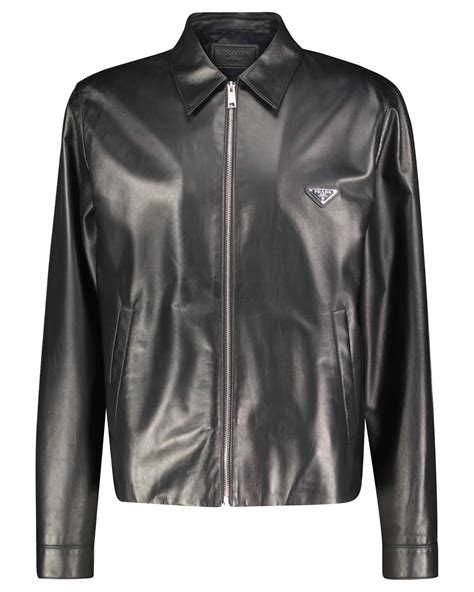 prada lederjacke herren|Mens Prada Jackets .